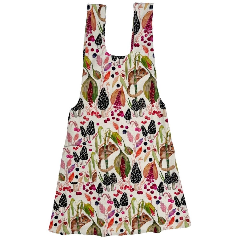 Doormouse - Artist Watercolor Designed Pinafore Apron